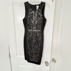 Cache Black Dress with Silver Studs